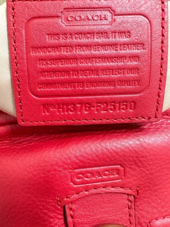 Coach Campbell Leather Camera Bag Red Y2K Inspired - Picture 13 of 13